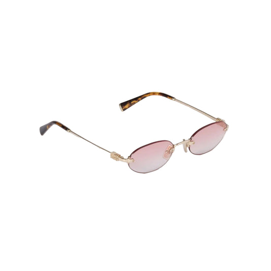 Lentes Miu Miu logo.