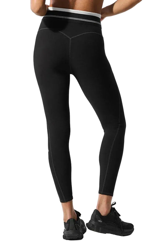 Calza deportiva Letter negra, Alo Yoga.