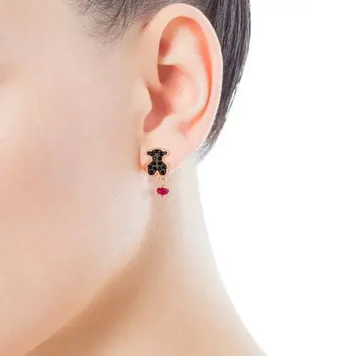 Aros baño oro rosa, Tous.