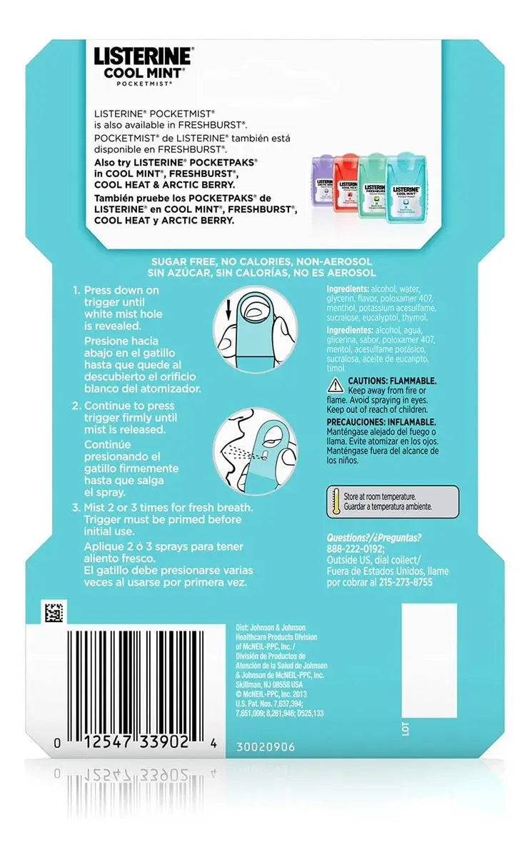Listerine cool mint spray.