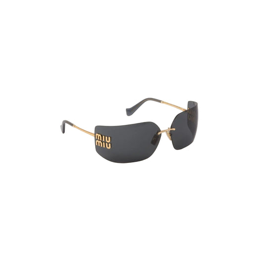 Lentes de sol Miu Miu logotipo.