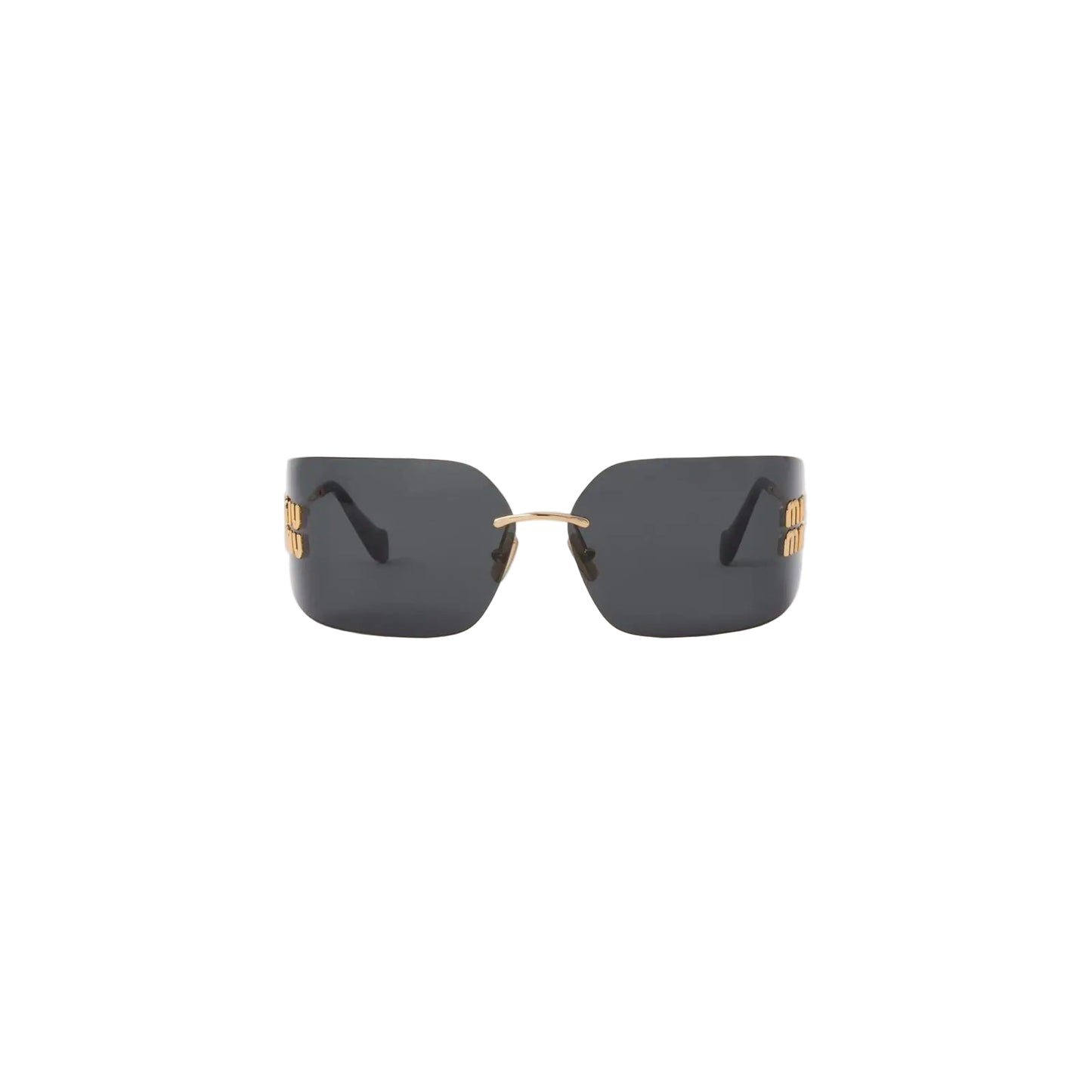 Lentes de sol Miu Miu logotipo.
