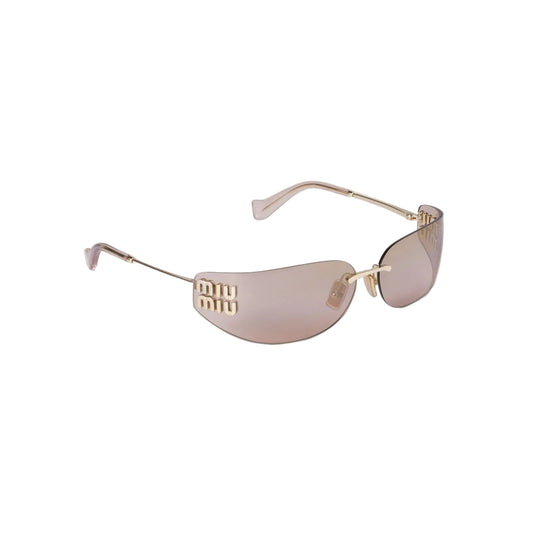 Lentes Miu Miu con logotipo.