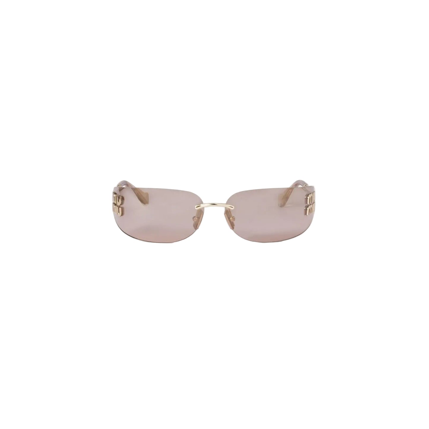 Lentes Miu Miu con logotipo.