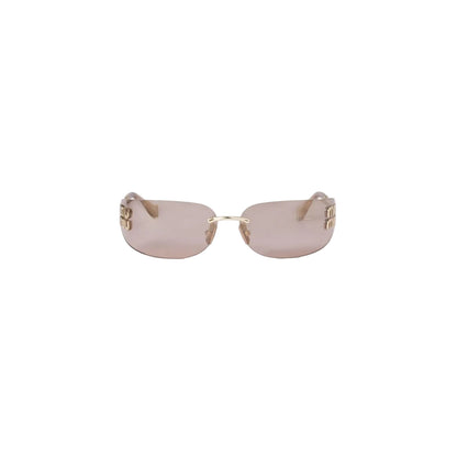 Lentes Miu Miu con logotipo.