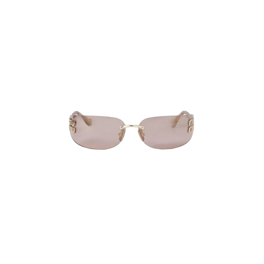 Lentes Miu Miu con logotipo.