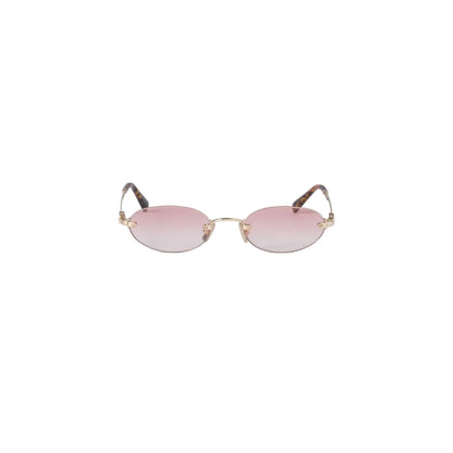 Lentes Miu Miu logo.