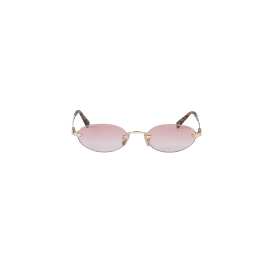 Lentes Miu Miu logo.