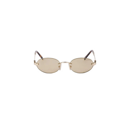 Lentes Miu Miu logo.