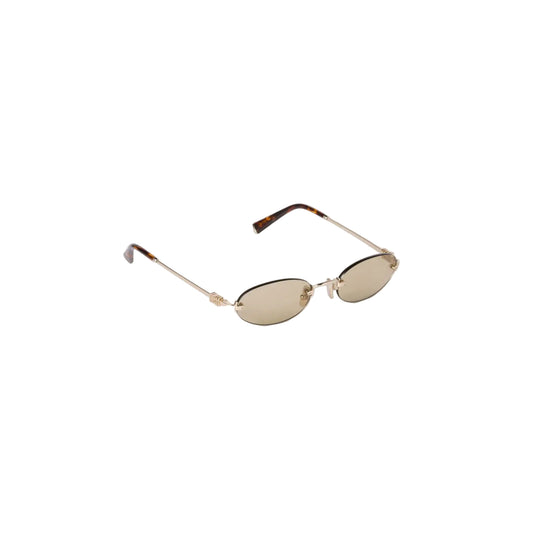 Lentes Miu Miu logo.