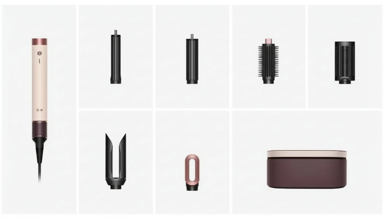 Dyson Airwrap Co-anda2x. Ceramic pink, rose gold.