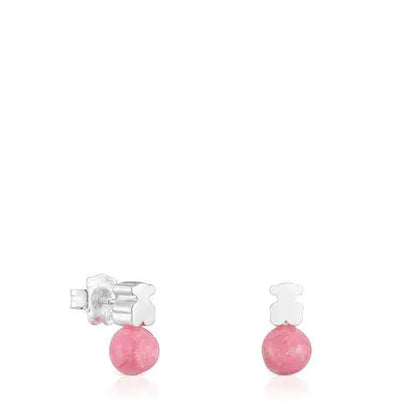 Aros de plata con rodonita, Tous.