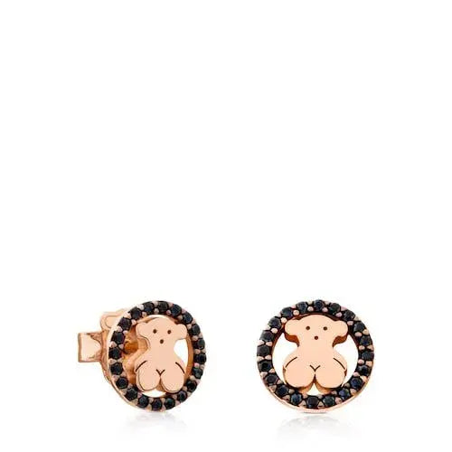 Aros baño de oro rosa, Tous.