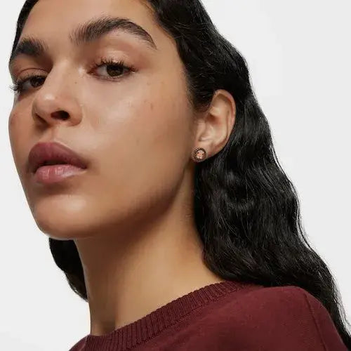 Aros baño de oro rosa, Tous.