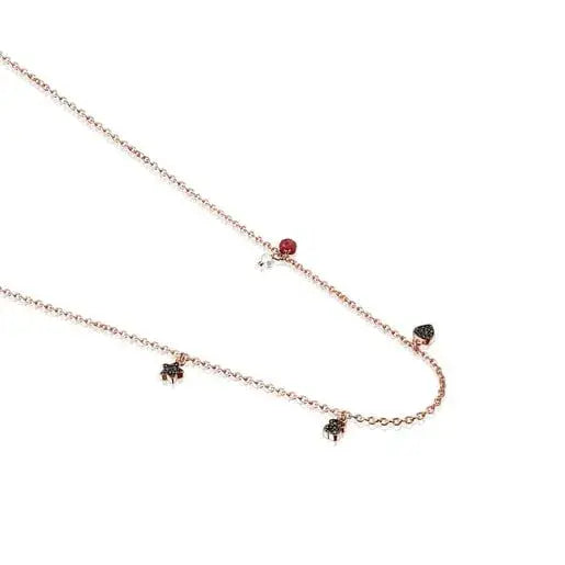 Collar oro rosa y piedras preciosas, Tous.