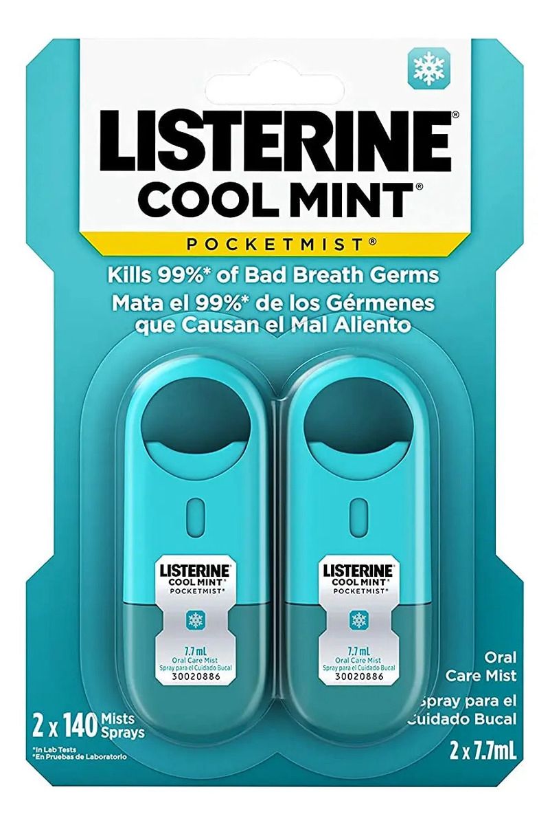 Listerine cool mint spray.